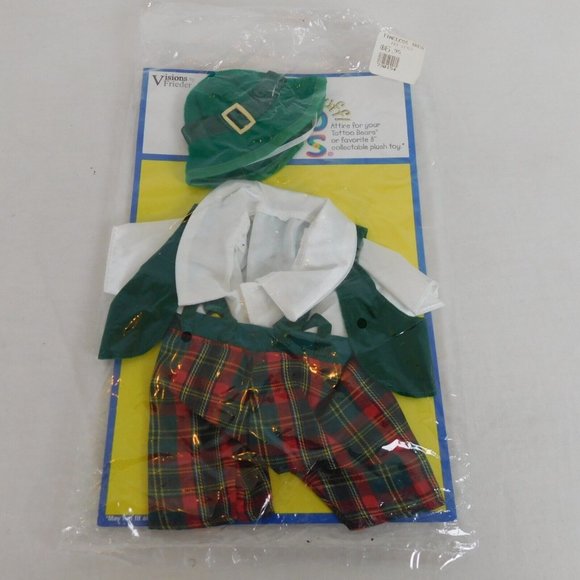 Tattoo Bears Other - Tattoo Bears Plush Toy Clothes Leprechaun Green Visions Frieder 8" Bear Outfit